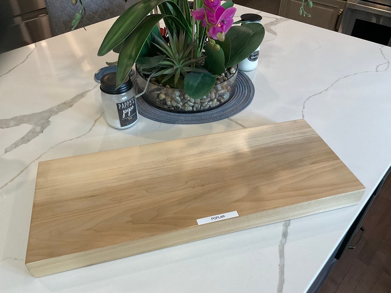 White Oak FLOATING Shelves With Steel Floating Bracket. Kitchen Shelves image 10