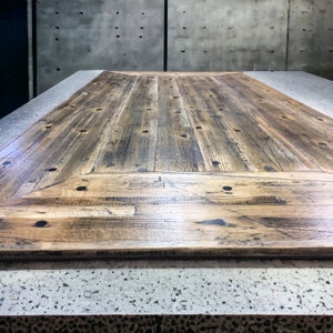 Modern, Industrial Reclaimed Oak, Boxcar Floor Dining Table image 4