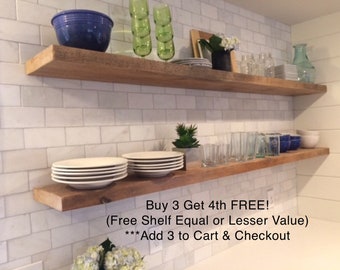 SUPER SALE Through 8/13 Modern Farmhouse / Rustic Floating Shelves