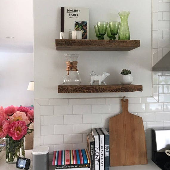 11 Deep Heavy Duty Reclaimed Wood Floating Shelves With Image 0