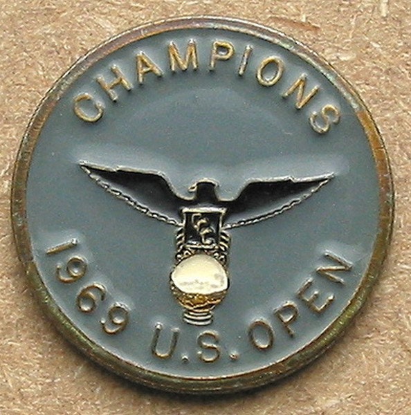 Old Golf Ball Marker for the 1969 US Open Championship Champions
