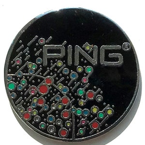 Rare Ping golf ball marker collectors enamel silver and colored coin golf gift for men gift women ideal birthday gift for him or her golfer