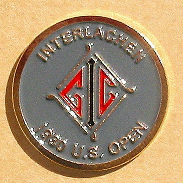 Image of Old Golf Ball Marker For The 1930 Us Open Championship - Bobby Jones Winner. Great Birthday Golf Gift A 90 Year Old