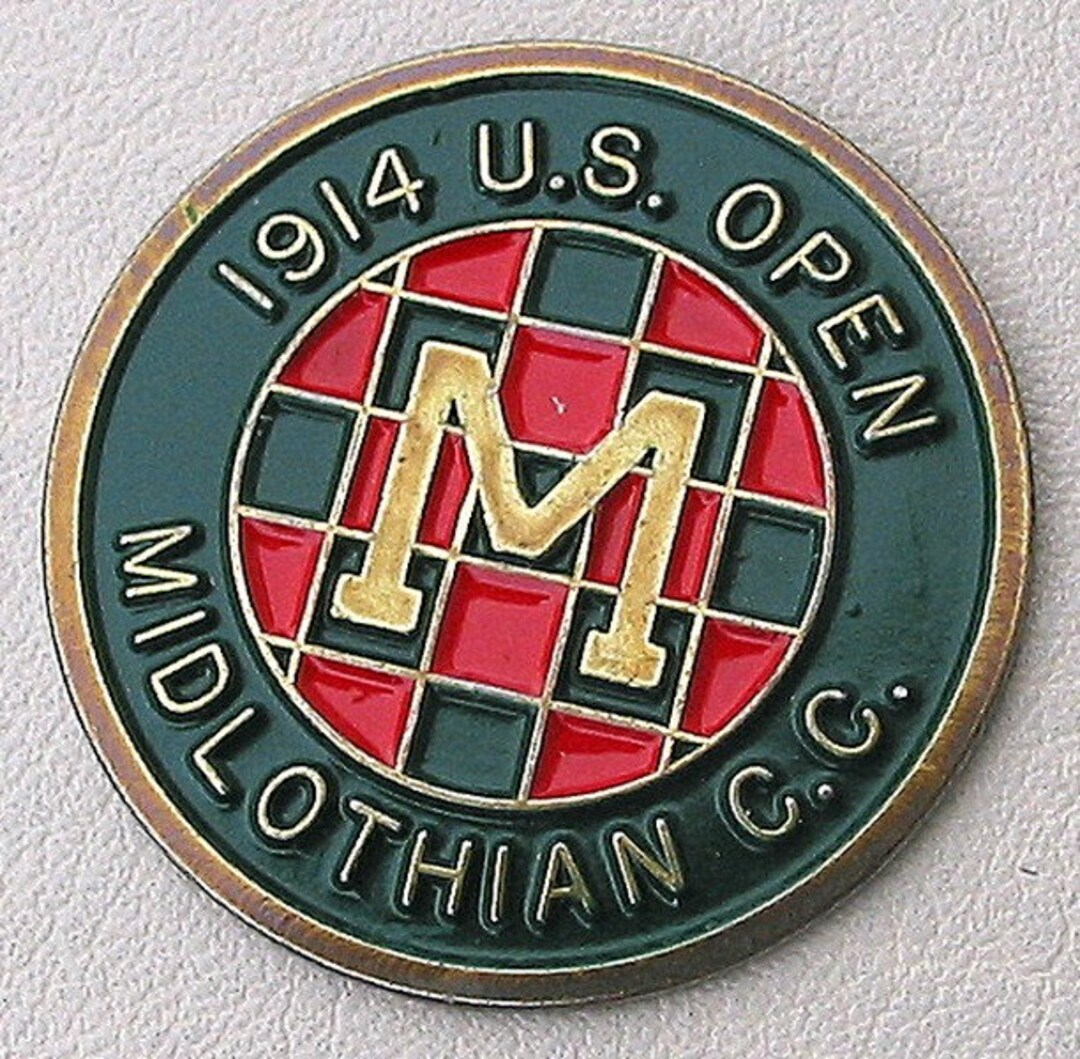 Old Golf Ball Marker for the 1914 US Open Golf Championship Held