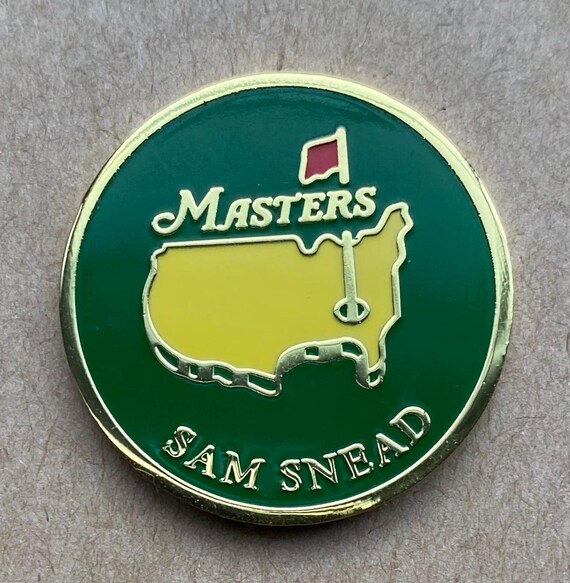 Fabulous 1949 Masters Double Sided Enamelled Coin Golf Ball Marker