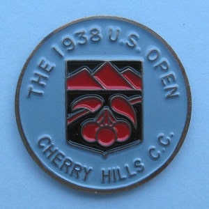Antiguo marcador de pelota de golf del Campeonato Abierto de Golf de Estados Unidos de 1938 - Cherry Hills Country Club - Gran regalo o presente de cumpleaños de 86 años