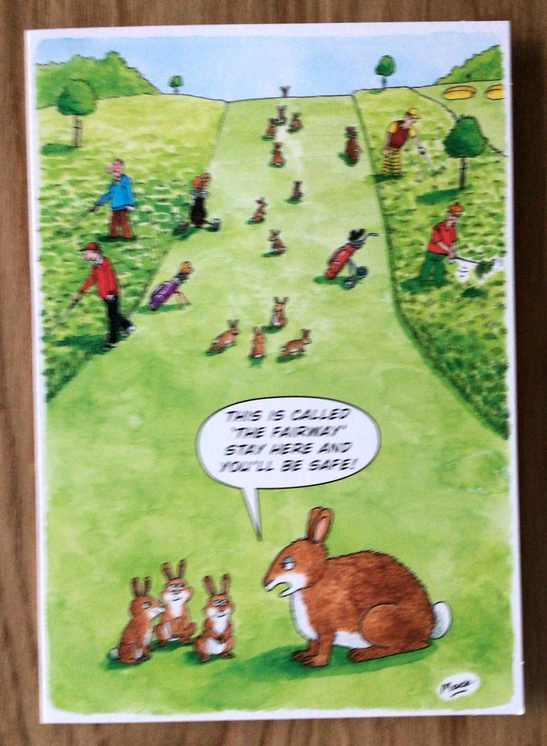 Golf Birthday Card and Envelope Comic Fun Hilarious Ideal for Your Golf