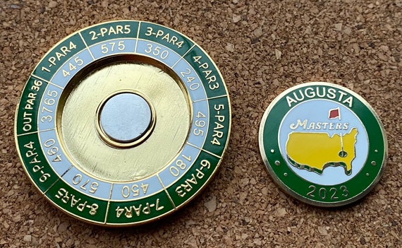 Fabulous 2023 Masters Augusta Golf Club Enamelled Coin Golf