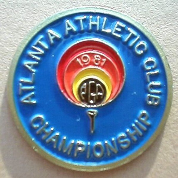 Image of Old Golf Coin Ball Marker For The 1981 Uspga Championship - Atlanta Athletic Club Unique Birthday Gift 39 Year Old