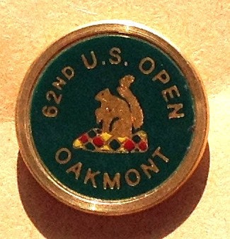 Image of Old Stem Type Golf Ball Marker - 1962 Us Open Jack Nicklaus Win. Oakmont Country Club. Birthday Gift 58 Year Old. Superb Gold Foil Effect