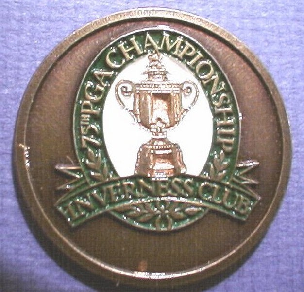 Image of Old Hand Painted Golf Ball Marker For The 1993 Uspga Championship - Inverness Club Great Birthday Gift 27 Year Old