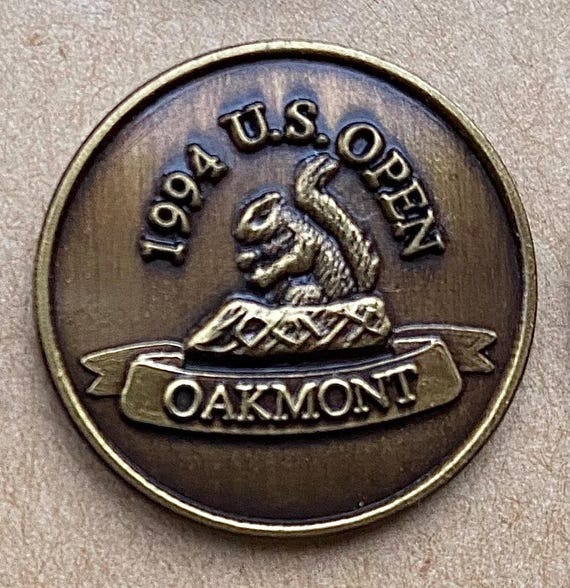 Collection of Embossed Bronze Golf Ball Markers US Open Golf