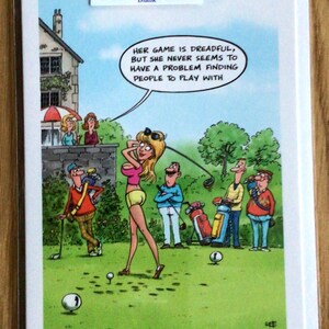 Golf Gift Card e busta - Comic Fun Hilarious - Ideale per il tuo marito, moglie, partner, amico o parente golfista. O biglietto di compleanno per il golf?