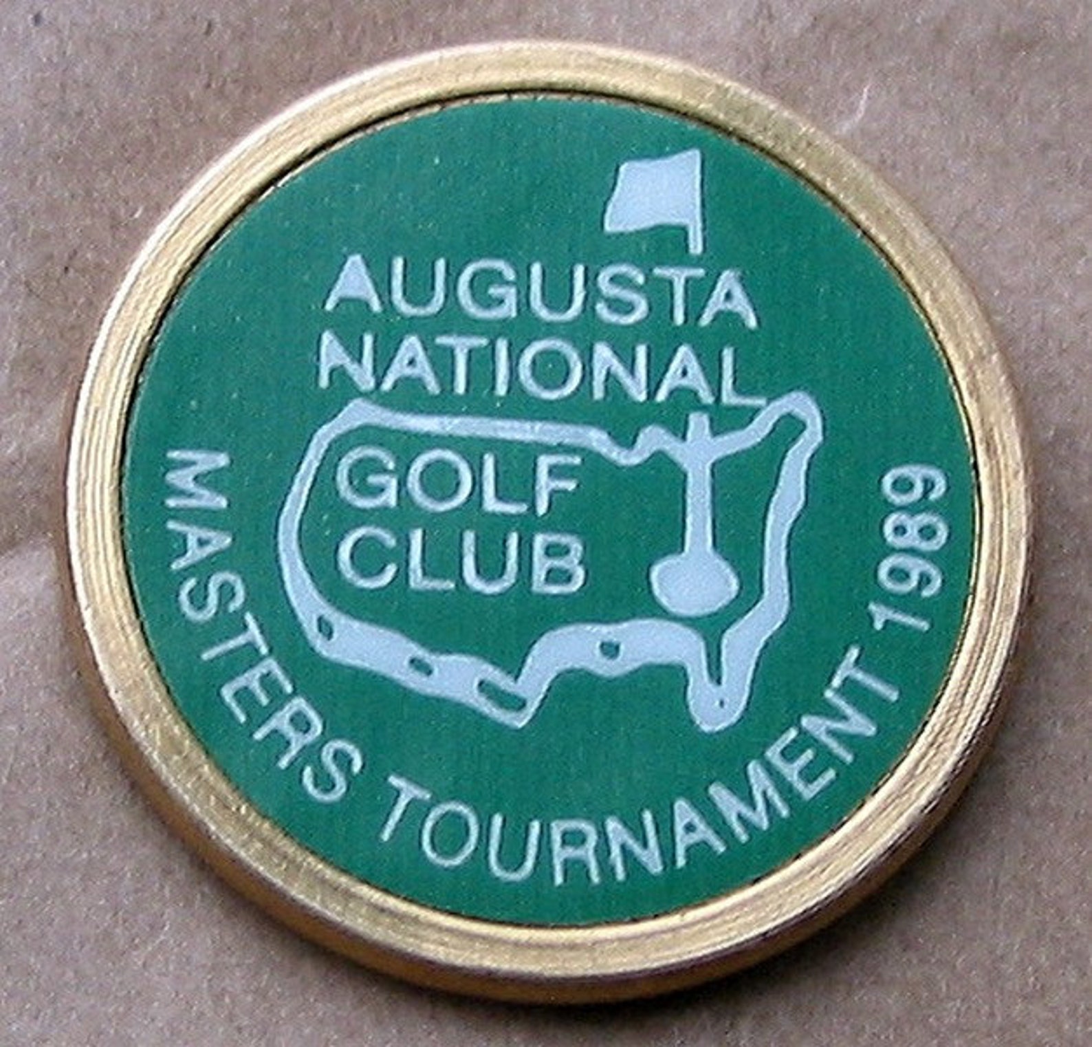 Old Original Brass Stem Golf Ball Marker for the 1989 Masters Etsy