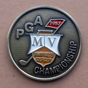 Antiguo marcador de pelota de golf para el Campeonato de Golf USPGA de 1957. Miami Valley Golf Club. Regalo de golf de cumpleaños para el golfista de 67 años de tu vida.