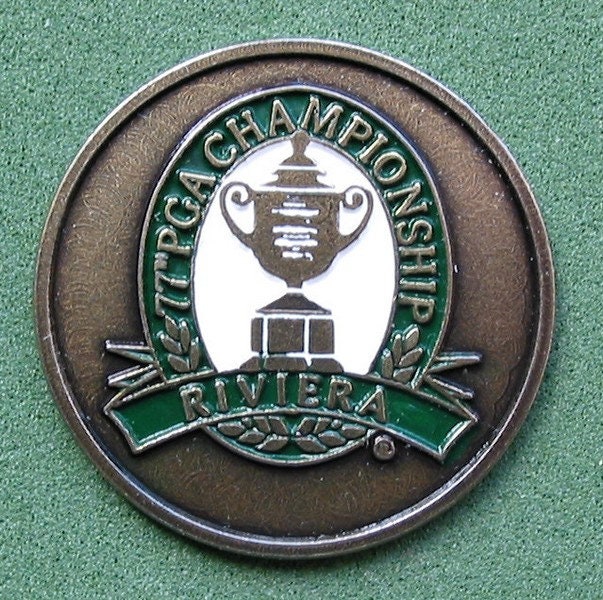 Image of Old Golf Ball Marker For The 1995 Uspga Championship - Riviera Great 25Th Birthday Gift 25 Years