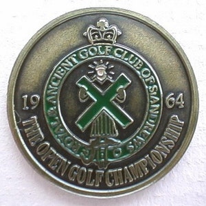 Golfball Marker 1964 - Handgemalter Golfball Marker - Alter Golfball Marker - Geschenk für Golfer - Golfspiel Geschenk 60 Jahre alt 60