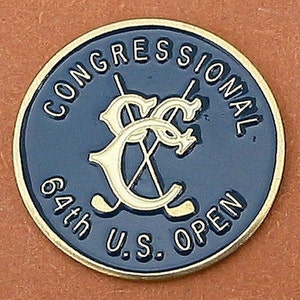 Marcador de bola de golfe antigo para o US Open Golf Championship de 1964 - The Congressional Country Club. Presente de aniversário exclusivo - jogador de golfe de 60 anos.