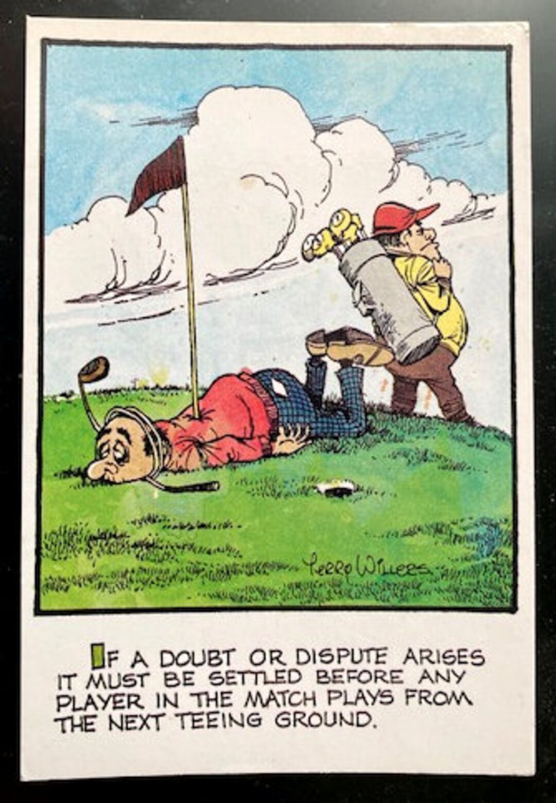Golf Card Rude Golf Post Card - Hilarious Comic Fun. Ideal to Make in to a Golf ...