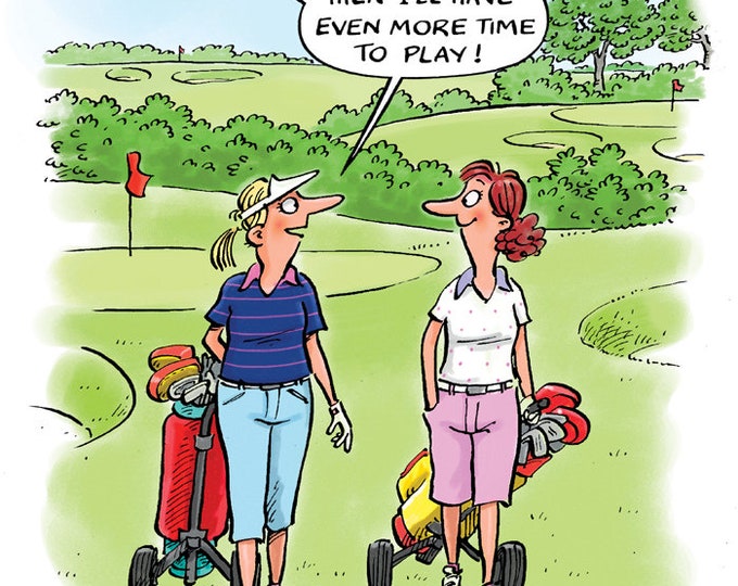 Golf Gift Card and Envelope Comic Fun Hilarious Ideal for Your Golfer