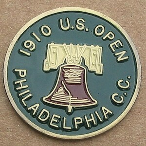 Hand Painted Old Golf Ball Marker for the 1910 US Open Golf Championship - hand painted golf ball marker - superb golf gift for anniversary