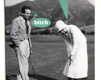 Golf Gift Card and envelope - Rude Comic Fun - Woman wins golf match against man!  For your golfer wife, husband , friend.Birthday golf card