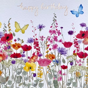 Golf Geschenkkarte & Umschlag. Eine wunderschöne Geburtstagskarte für alle die Gartenarbeit, Natur und Blumen lieben! Frau, Mann, Sohn oder Tochter oder Freund
