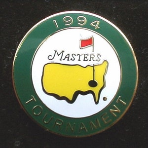 Alter, originaler Emaille Stem Golf Ball Marker für die Masters von 1994 - exzellenter unbenutzter Zustand - Einzigartiges Geburtstagsgeschenk 31 Jahre alt