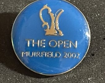 A Quality Metal Stem type Golf Ball Marker for the 2002 Open Championship held Muirfield GC 21 year old birthday gift or present. Unused