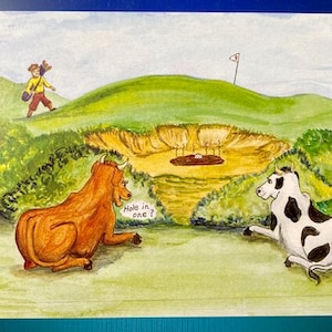 Golf Geburtstagskarte Golf Postkarte - Hilarious Comic Fun. Ideal, um Mann, Frau, Freund, Verwandtem ein Geschenk zu machen. Unerwünschtes Hole in One!