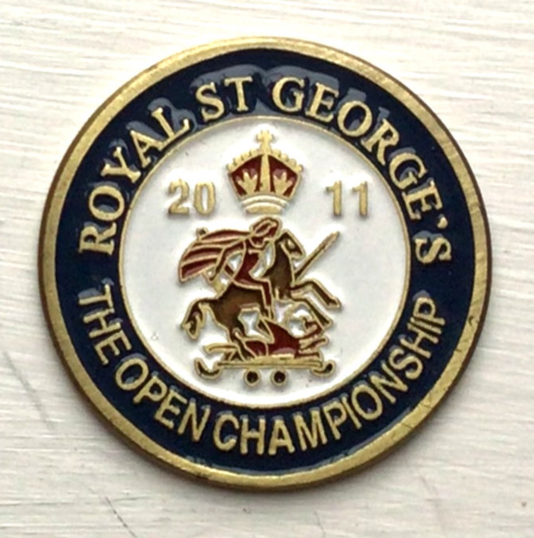 Old Hand Painted Coin Golf Ball Marker for the 2011 Open Championship
