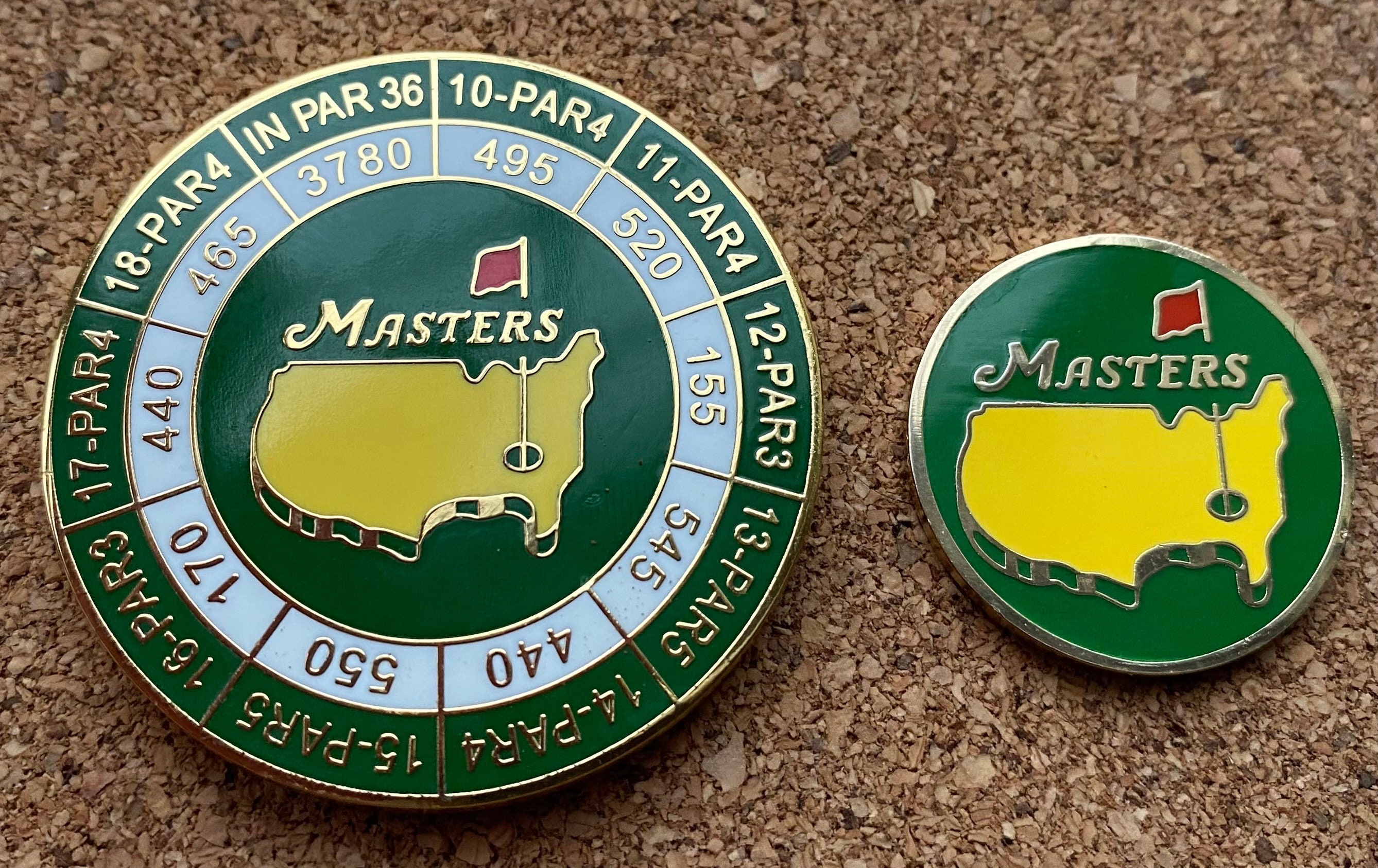 Fabulous 2024 Masters Augusta Golf Club Enamelled Coin Golf