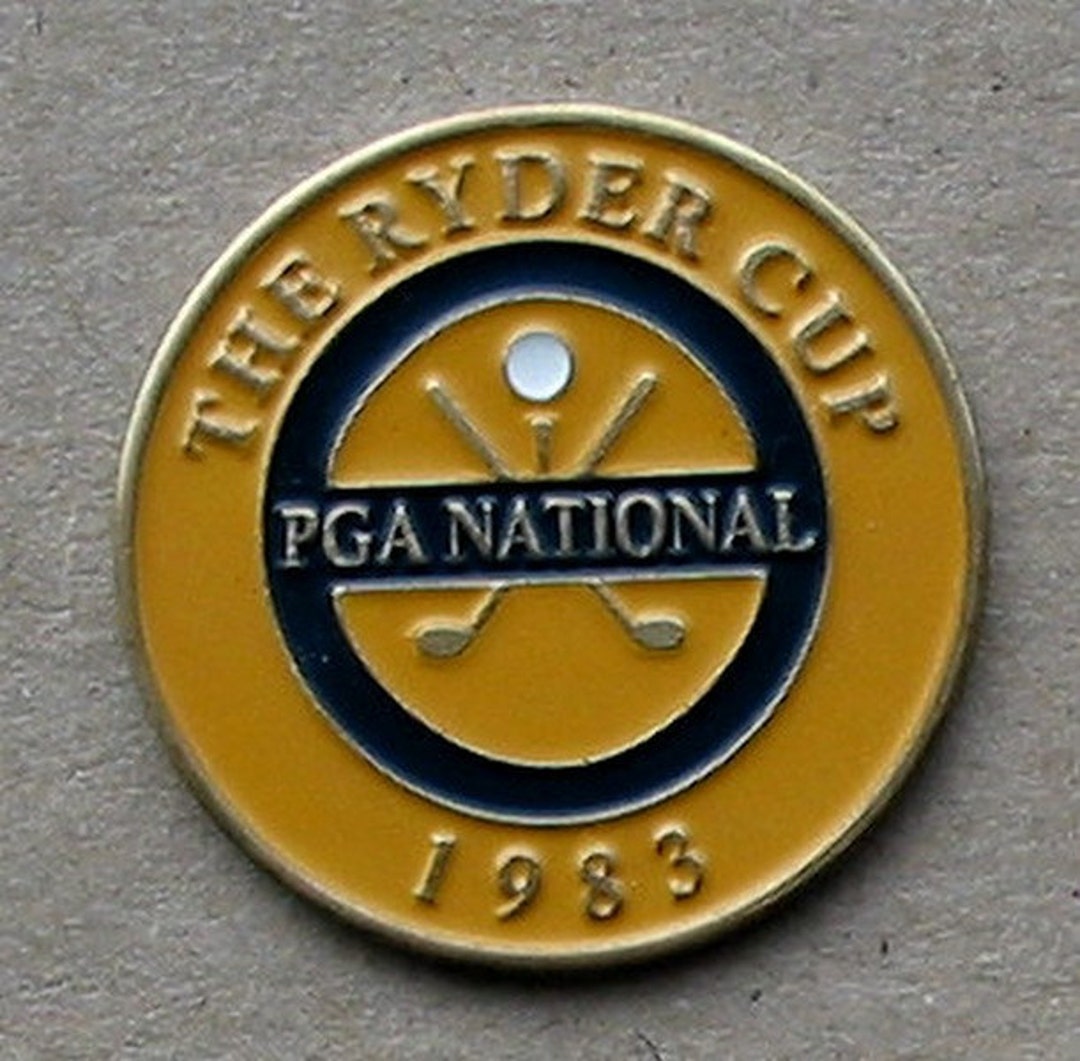 Old Vintage Hand Painted Coin Golf Ball Marker for the 1983 Ryder Cup