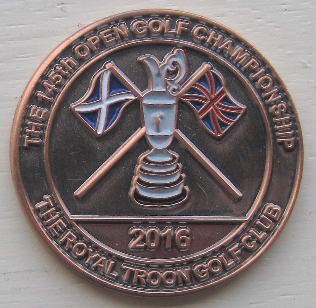 Superb Hand Painted & Embossed Coin for the 2016 Open Championship ...