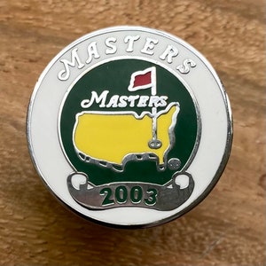 Hervorragender Original emaillierter Stem-Golfballmarker für die 2003 Masters - ausgezeichnetes Geschenk zum 21