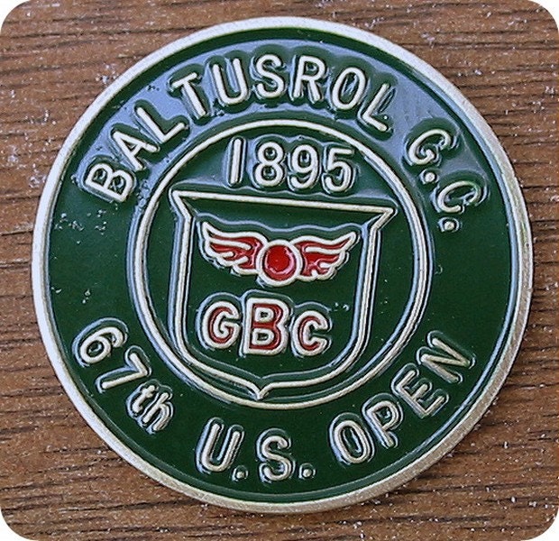 Image of Old Golf Ball Marker For The 1967 Us Open Championship - Baltusrol Country Club