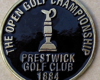 Hand Painted Golf Ball Marker Embossed Coin for the 1884 Open