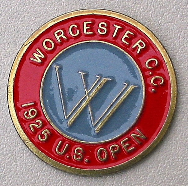 Image of Old Golf Ball Marker For The 1925 Us Open Championship - Worcester Country Club