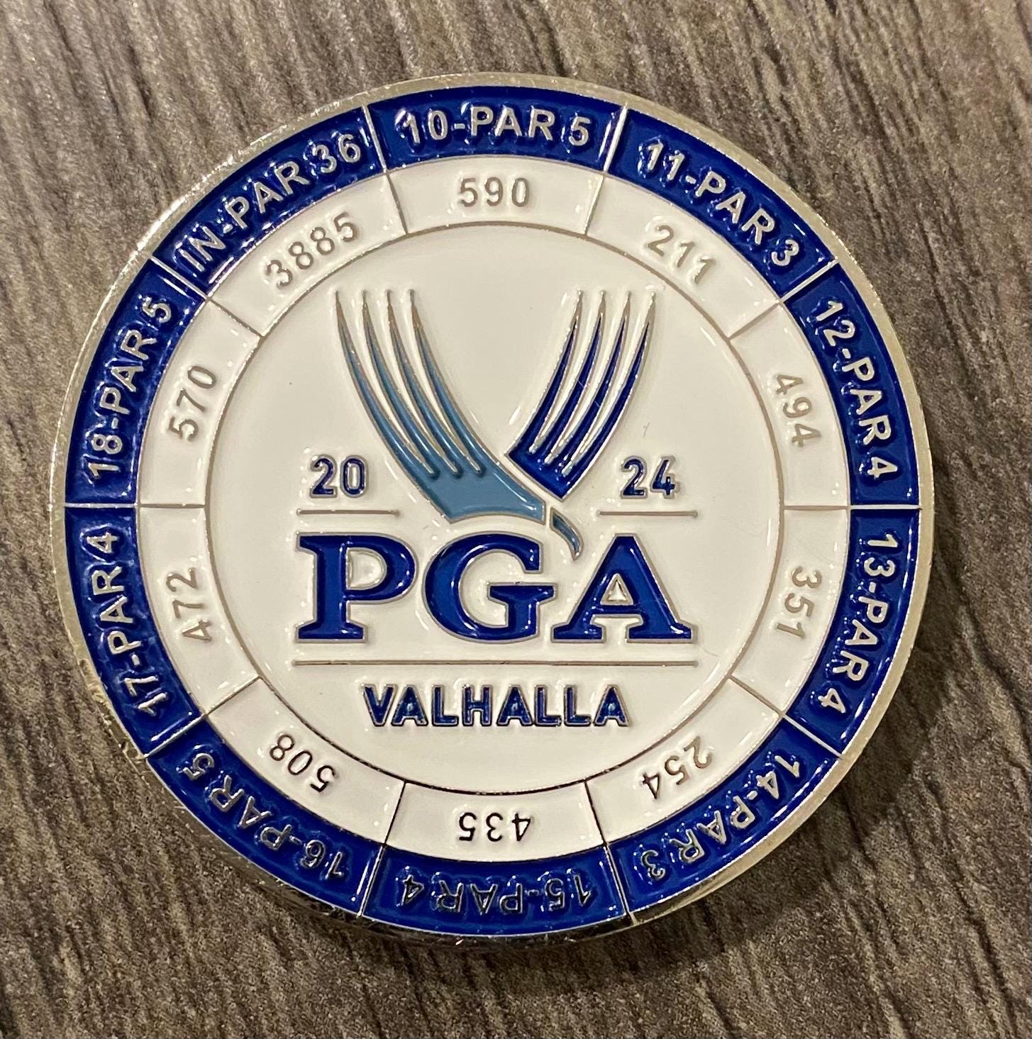 2024 PGAヴァルハラゴルフクラブ エナメル加工コインゴルフボール