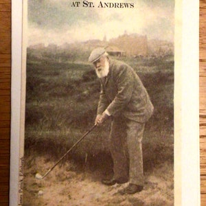 Altes Tom Morris StAndAndrews Schottland Golf Telefon Karte Vintage Style Display Folder.