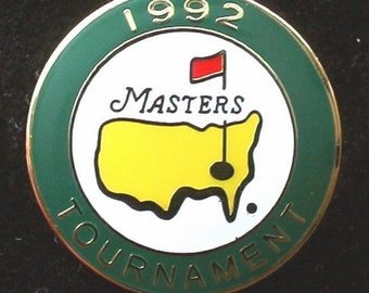 Old Original Enamelled Stem Golf Ball Marker for the 1992 Masters