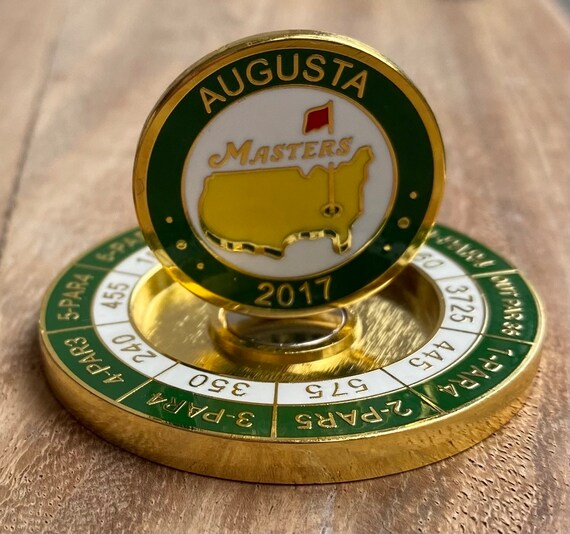 Fabulous 2017 Masters Enamelled Coin Golf Ball Marker With