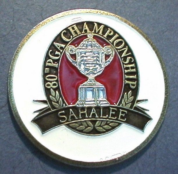 Image of Old Hand Painted Golf Ball Marker For The 1998 Uspga Championship - Sahalee Country Club Great Birthday Gift 22 Year Old