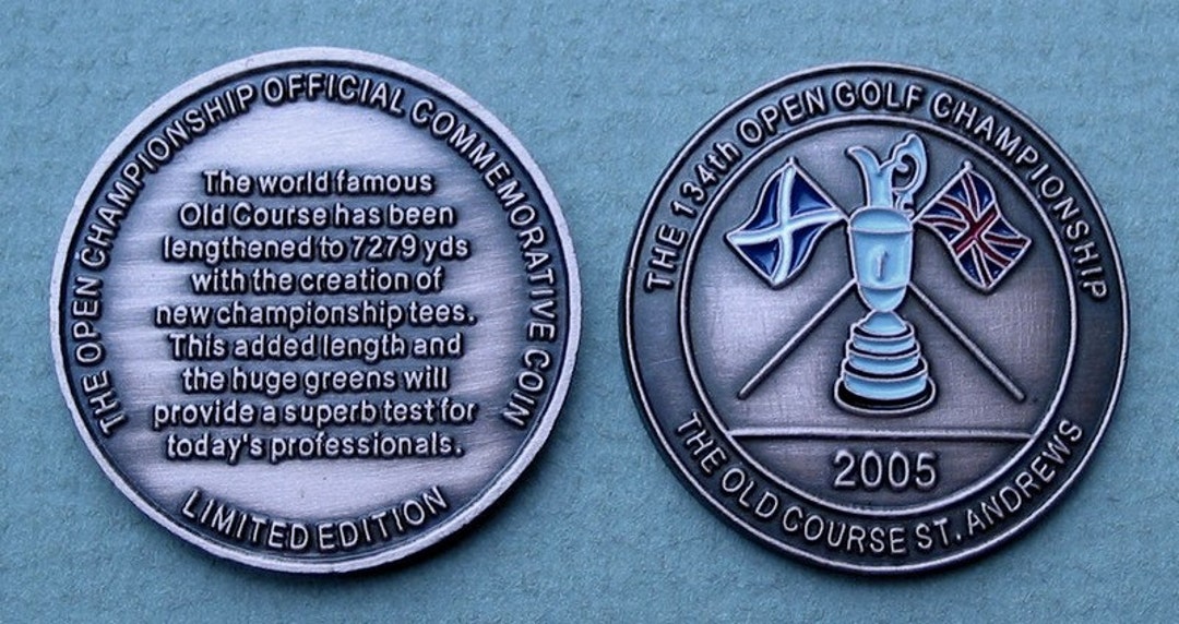 Superb Hand Painted & Embossed Coin Ballmarker the 2005 Open ...