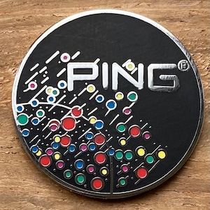Rare Ping golf ball marker collectors enamel silver and colored coin golf gift for men gift women ideal birthday gift for him or her golfer
