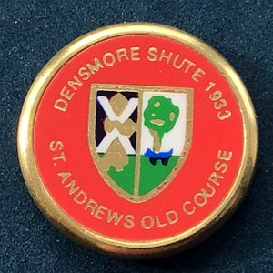 Quality Brass Stem Golf Ball Marker 1933 win Densmore Schute at St Andrews  of the rare St Andrews 2000 winners set 90 year birthday gift