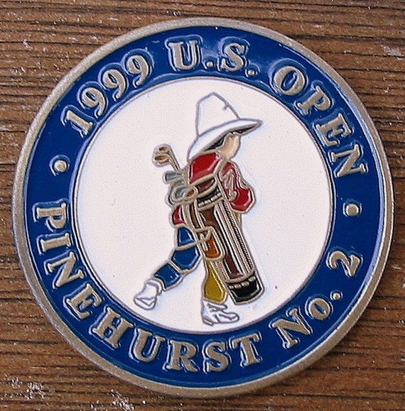 Golf Ball Marker Hand Painted Rare Coin for the 1999 US Open Golf