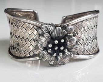 Vintage, Sterling  Silver, Bracelet, Boho Jewelry, Handcrafted Bracelet
