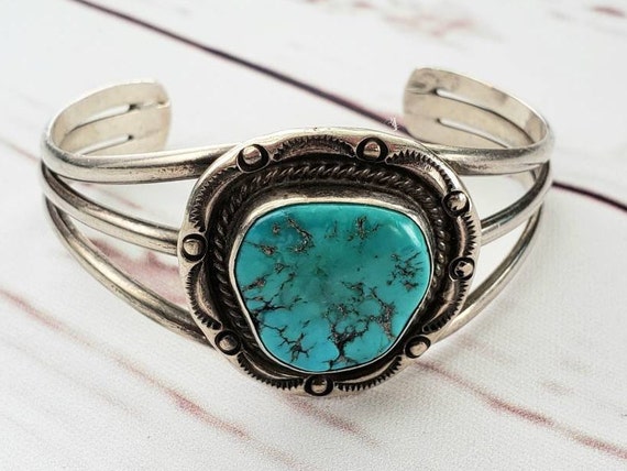 Southwestern Bracelet with Turquoise, Small Size,