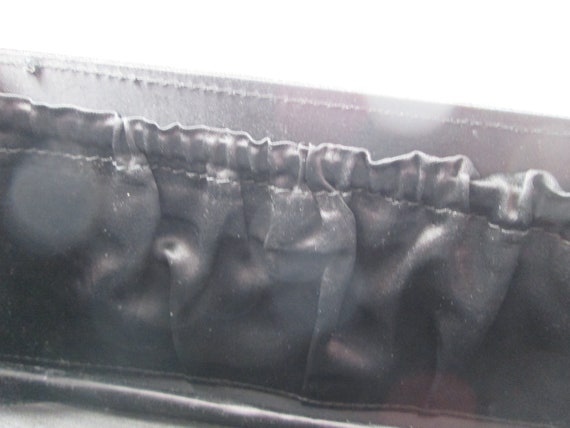 Vtg REDUCED Black Peau de Soie Fabric Clutch Hand… - image 6